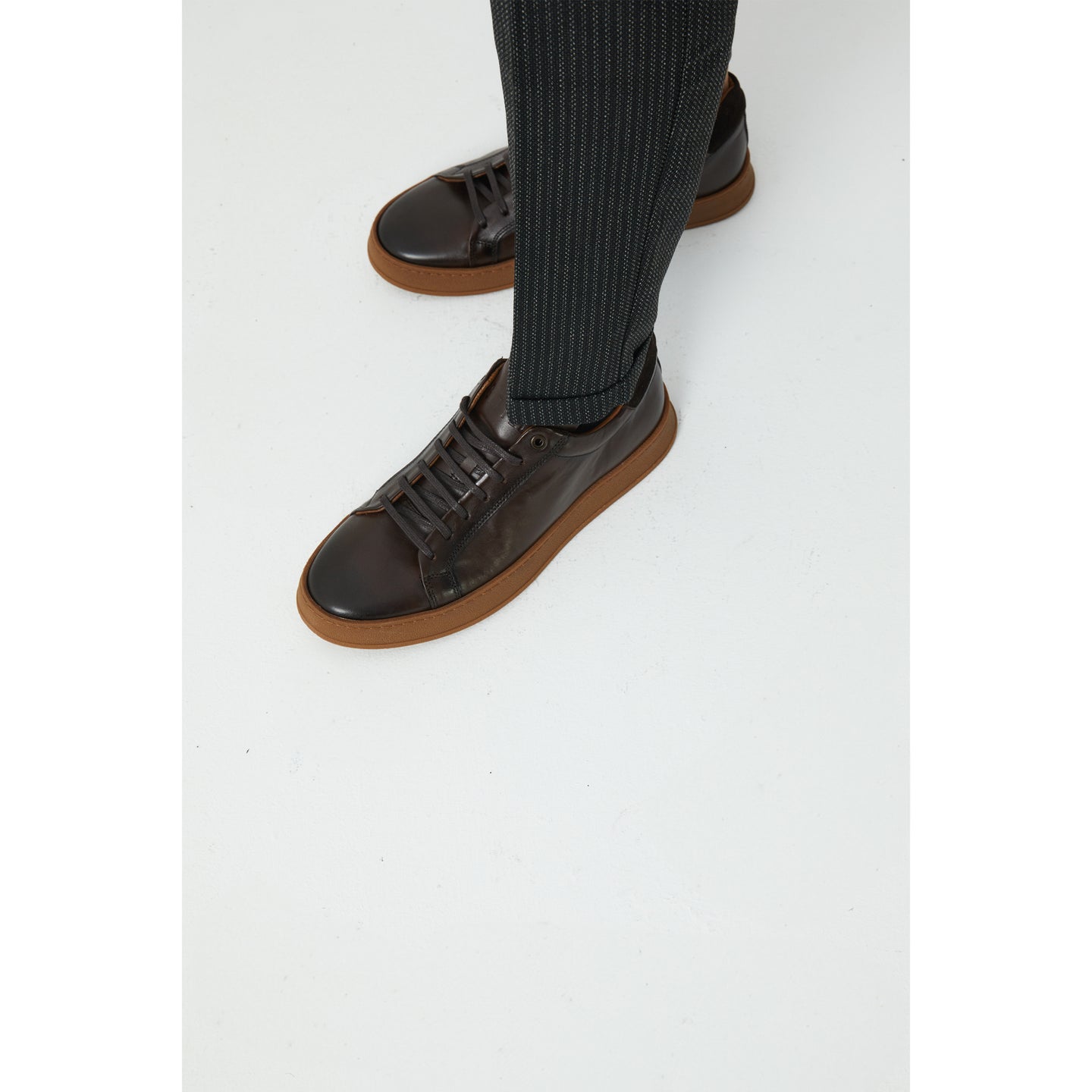 Brown Leather Sneakers